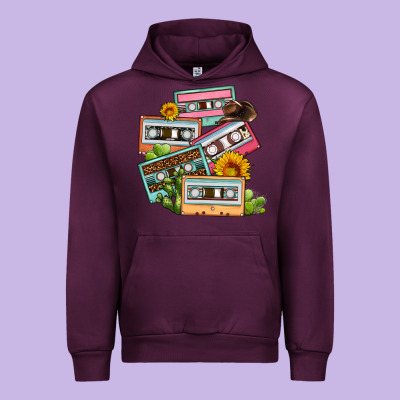 90s Country Caassette Tapes Urban Hoodie Designed By Oliviacreatesart