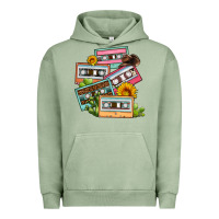 Pigment Oil Green 90s country caassette tapes Urban Hoodie - OliviaCreatesArt