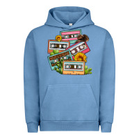 Pigment Pebble Blue 90s country caassette tapes Urban Hoodie - OliviaCreatesArt