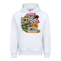 White 90s country caassette tapes Urban Hoodie - OliviaCreatesArt