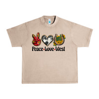 French Oak peace love west Urban Heavy Tee - BarkalooDesign