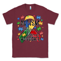 Burgundy autism listen learn advocate Classic Tee - MaliasSmallBusiness