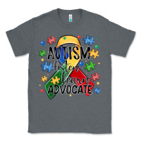 Charcoal Heather autism listen learn advocate Classic Tee - MaliasSmallBusiness