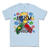Dusty Blue autism listen learn advocate Classic Tee - MaliasSmallBusiness