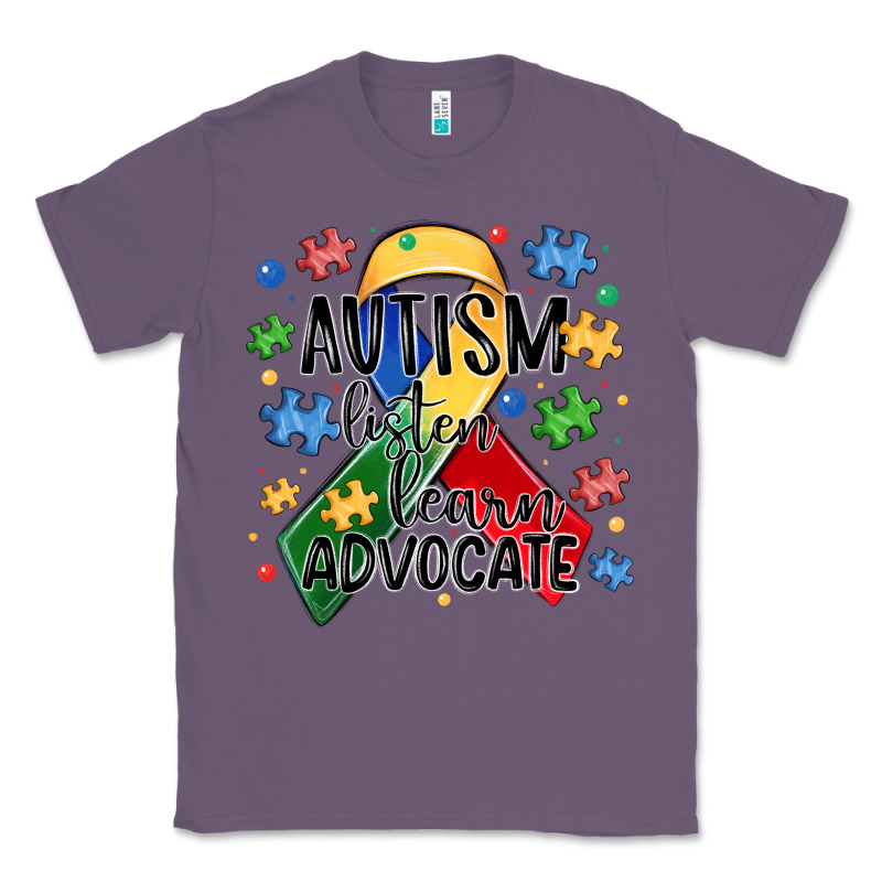 Autism Listen Learn Advocate Classic Tee by MaliasSmallBusiness | Teevron