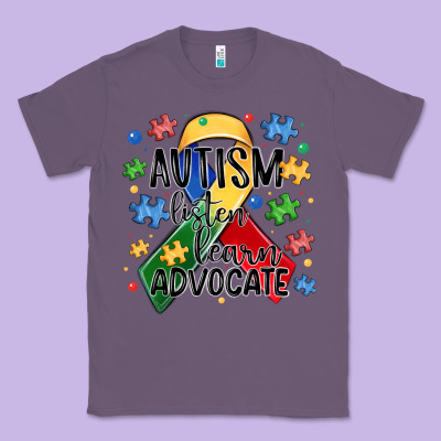 Autism Listen Learn Advocate Classic Tee Designed By Maliassmallbusiness