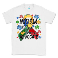 White autism listen learn advocate Classic Tee - MaliasSmallBusiness
