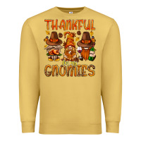 Antique Gold thankful for my gnomies Premium Sweatshirt - NancyCooperArtShop
