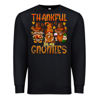 Black thankful for my gnomies Premium Sweatshirt - NancyCooperArtShop