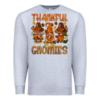 Heather Grey thankful for my gnomies Premium Sweatshirt - NancyCooperArtShop