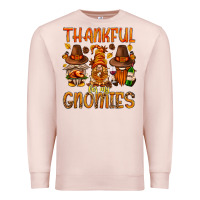 Pale Pink thankful for my gnomies Premium Sweatshirt - NancyCooperArtShop