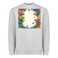 Heather Grey autism Heavyweight Sweatshirt - MaliasSmallBusiness