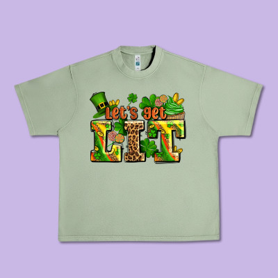 St Patricks Lets Get Lit Urban Heavy Tee Designed By Adodesignshop