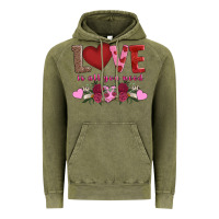 Vintage Olive love is all you need Vintage Hoodie - AdoDesignShop
