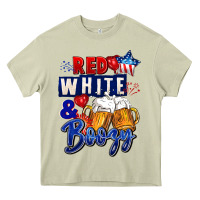 Mossy Red white and boozy 4th of july Heavy Core Tee - CowGirlArtShop