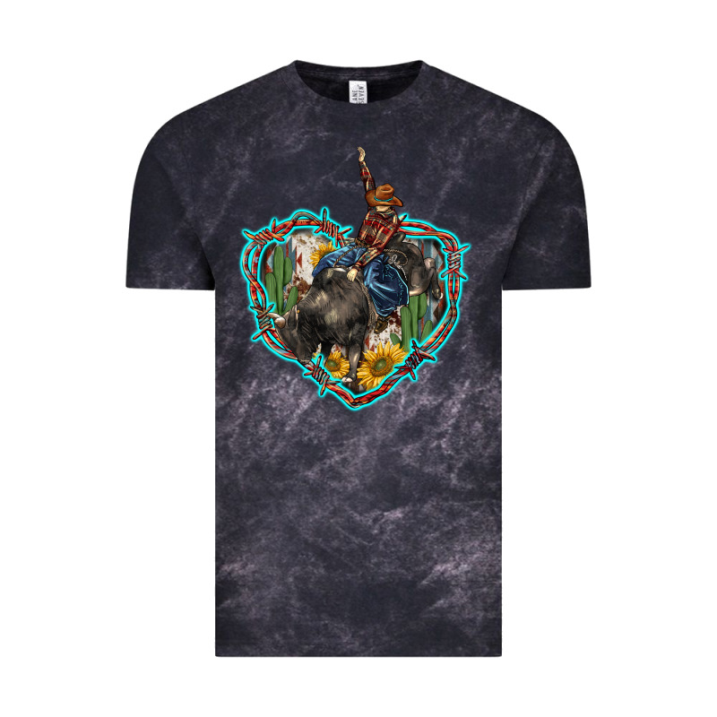 Western Heart Bullfighter  Cactus Sunflower Aztek Pattern Vintage Tee by BarkalooDesign | Teevron