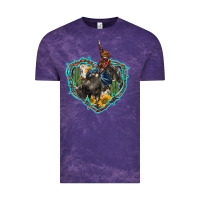 Cloud Purple western heart bullfighter  cactus sunflower aztek pattern Vintage Tee - BarkalooDesign