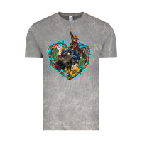 Cloud Rock western heart bullfighter  cactus sunflower aztek pattern Vintage Tee - BarkalooDesign