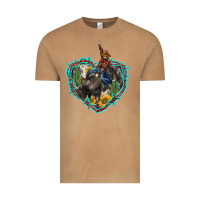 Vintage Camel western heart bullfighter  cactus sunflower aztek pattern Vintage Tee - BarkalooDesign