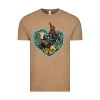 Vintage Coffee western heart bullfighter  cactus sunflower aztek pattern Vintage Tee - BarkalooDesign