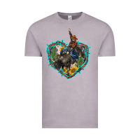Vintage Zinc western heart bullfighter  cactus sunflower aztek pattern Vintage Tee - BarkalooDesign