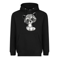 Black raccoon Heavyweight Hoodie - texasbilliewilder