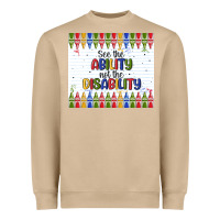 Mushroom see the ability not the disability Heavyweight Sweatshirt - MaliasSmallBusiness