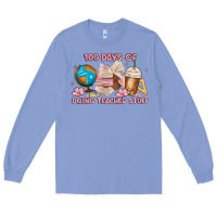 Colony Blue 100 days of doing teacher stuff Long Sleeve Tee - MaliasSmallBusiness