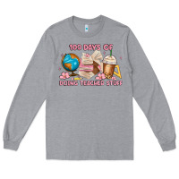 Heather Grey 100 days of doing teacher stuff Long Sleeve Tee - MaliasSmallBusiness