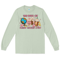 Matcha 100 days of doing teacher stuff Long Sleeve Tee - MaliasSmallBusiness