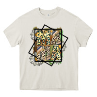 Cream mama leopard Heavy Core Tee - CowhideDigitalArt