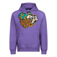 Tulip cowhide leopard hearts Urban Hoodie - OliviaCreatesArt