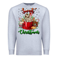 Heather Grey Sweet christmas Premium Sweatshirt - NancyCooperArtShop