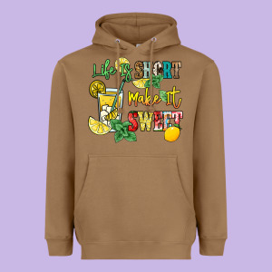 Life Is  Make It Sweet Heavyweight Hoodie Designed By Nancycooperartshop