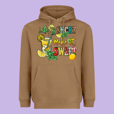 Life Is  Make It Sweet Heavyweight Hoodie Designed By Nancycooperartshop