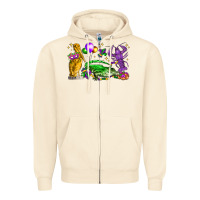 Sandshell mardi gras pelican alligator and crawfish Zipper Hoodie - LillyAllenDesigns