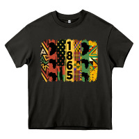 Asphalt juneteenth 1865 brush stroke Heavy Core Tee - HRA Design Shop