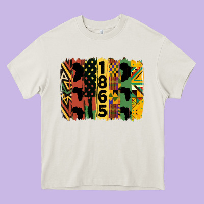 Juneteenth 1865 Brush Stroke Heavy Core Tee Designed By Hra Design Shop
