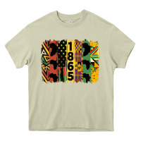 Mossy juneteenth 1865 brush stroke Heavy Core Tee - HRA Design Shop