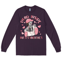 Plum dead inside but it's valentine's Long Sleeve Tee - MaliasSmallBusiness