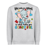 Heather Grey what makes you different is what makes you beautif Heavyweight Sweatshirt - MaliasSmallBusiness