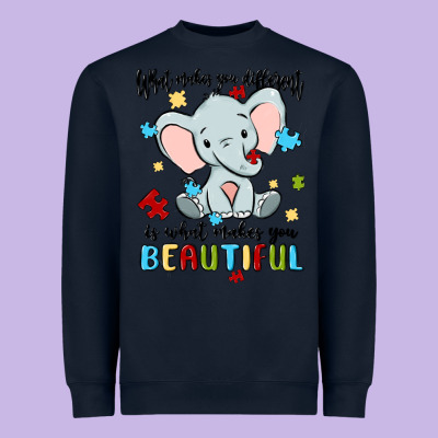 What Makes You Different Is What Makes You Beautif Heavyweight Sweatshirt Designed By Maliassmallbusiness