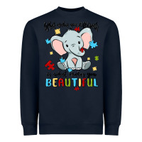 Navy what makes you different is what makes you beautif Heavyweight Sweatshirt - MaliasSmallBusiness