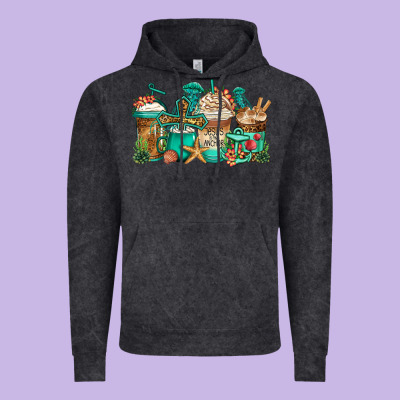Jesus Is My Anchor Coffee Cups Vintage Hoodie Designed By Jasminsmagicworld