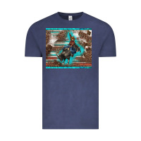 Vintage Denim western rodeo bullfighter serape leopards turquoise's gliterrs Vintage Tee - BarkalooDesign