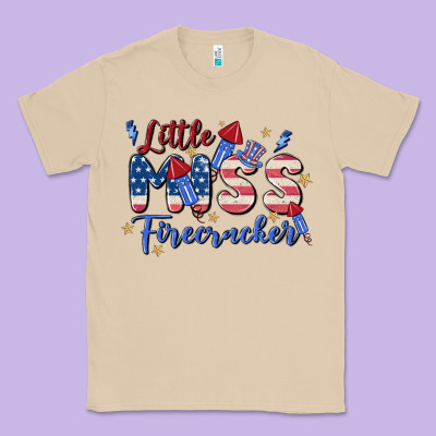 Little Miss Firecracker Classic Tee Designed By Maliassmallbusiness