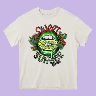 Sweet Summer Time Heavy Core Tee Designed By Sublimationcraftshop