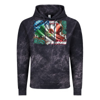 Usa And Mexico Flag With Leopard Cowhide And Gemstone Background Vintage Hoodie | Teevron