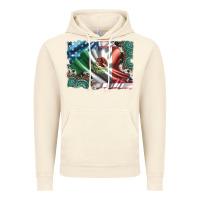 Vintage Artic usa and mexico flag with leopard cowhide and gemstone background Vintage Hoodie - Artiststas