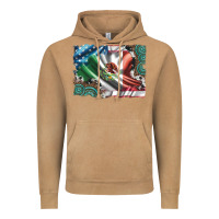 Vintage Camel usa and mexico flag with leopard cowhide and gemstone background Vintage Hoodie - Artiststas